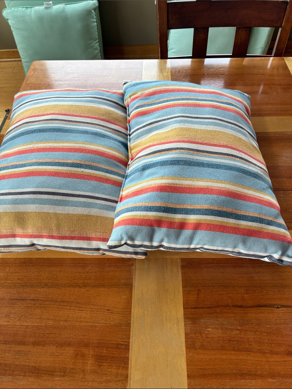 Striped Decorative Throw Pillow Pair - Multicolor
